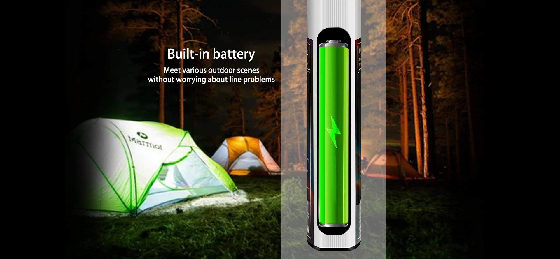 LUXCEO Mood 1 RGB LED Atmosphere Light with built-in battery for outdoor use.