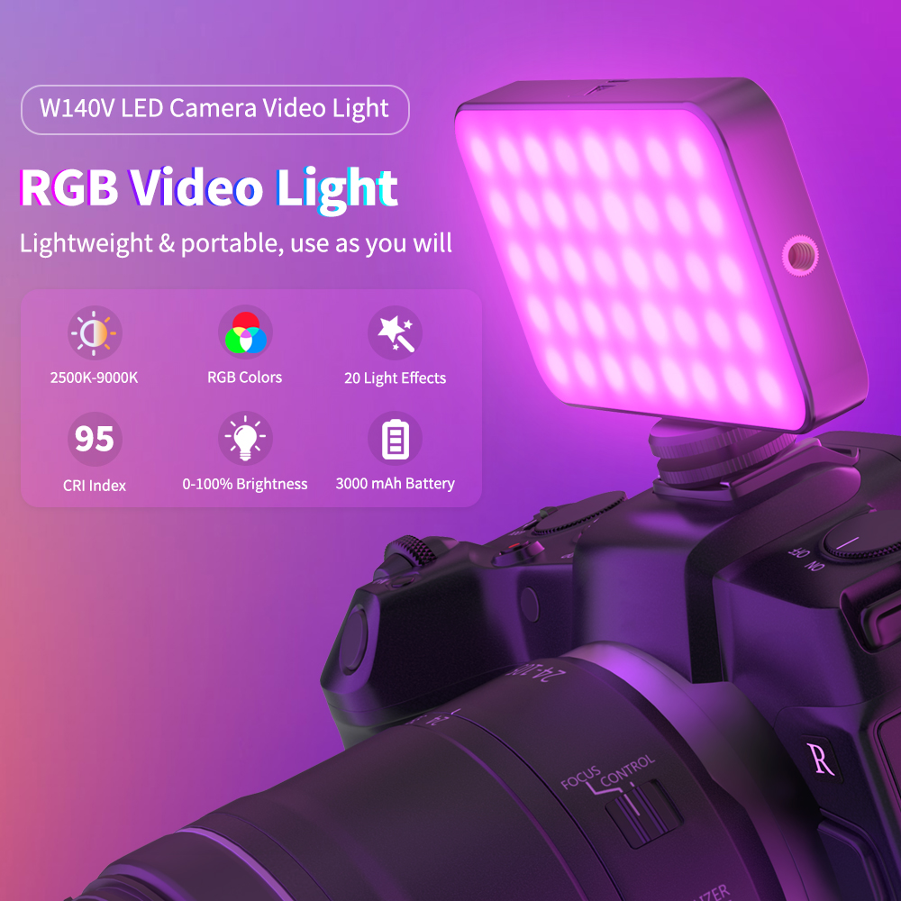 V10Pro RGB portable camera fill light pocket light