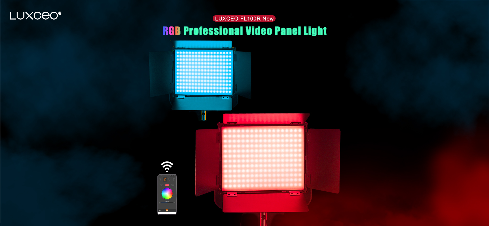 FL100R RGB video level flat lamp