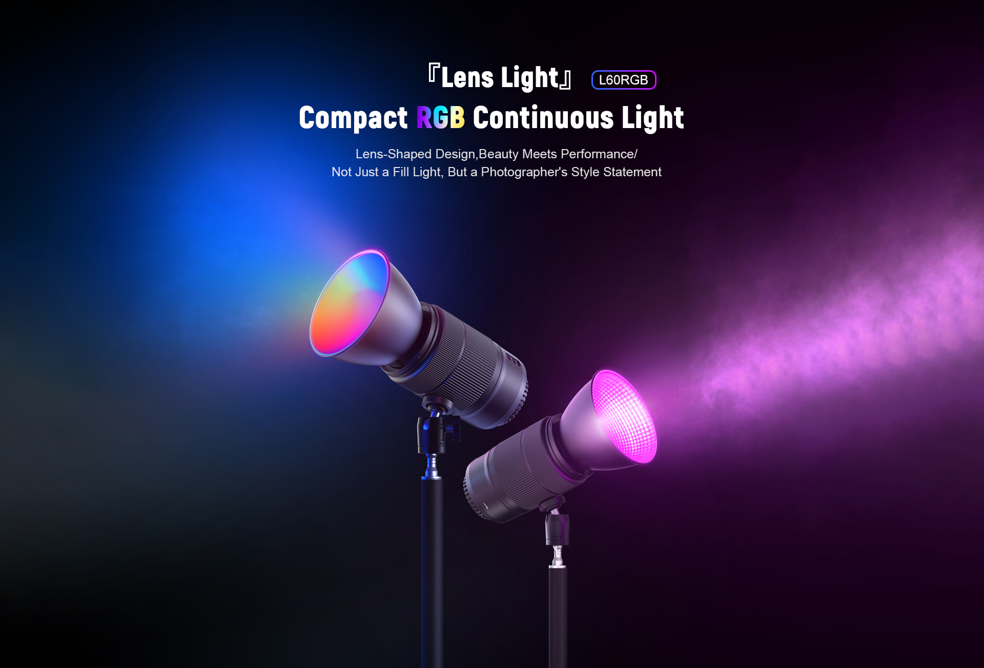 L60RGB professional photography light portable RGB constant light